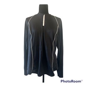 Lands’ End Rash Guard 1/4 zip black large